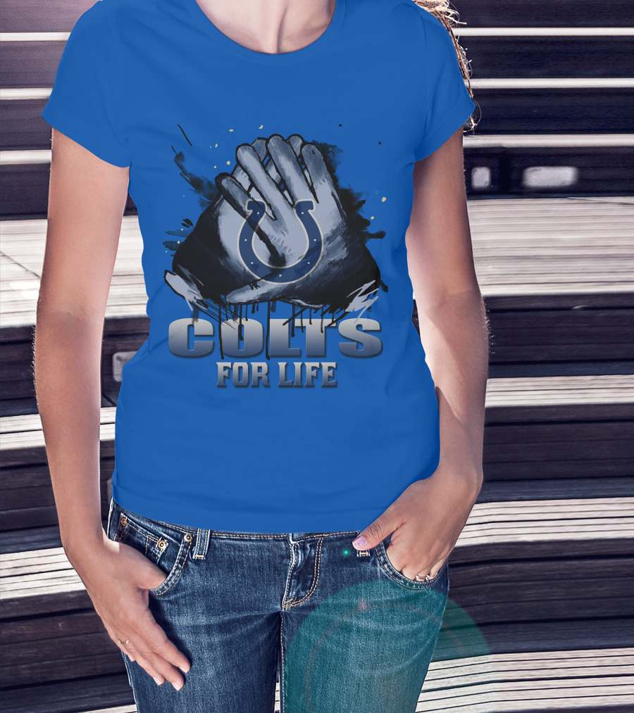Indianapolis Colts For Life Hands Logo T-Shirt