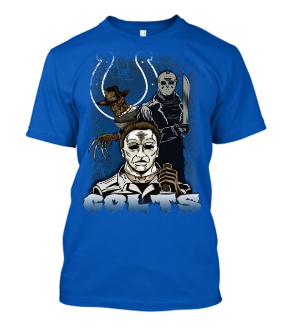 Colts Indianapolis Horror Characters Halloween Mashup T-Shirt