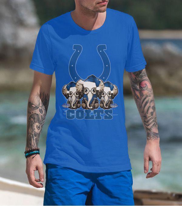 Elephant Xmas Indianapolis Colts Colts T-Shirt