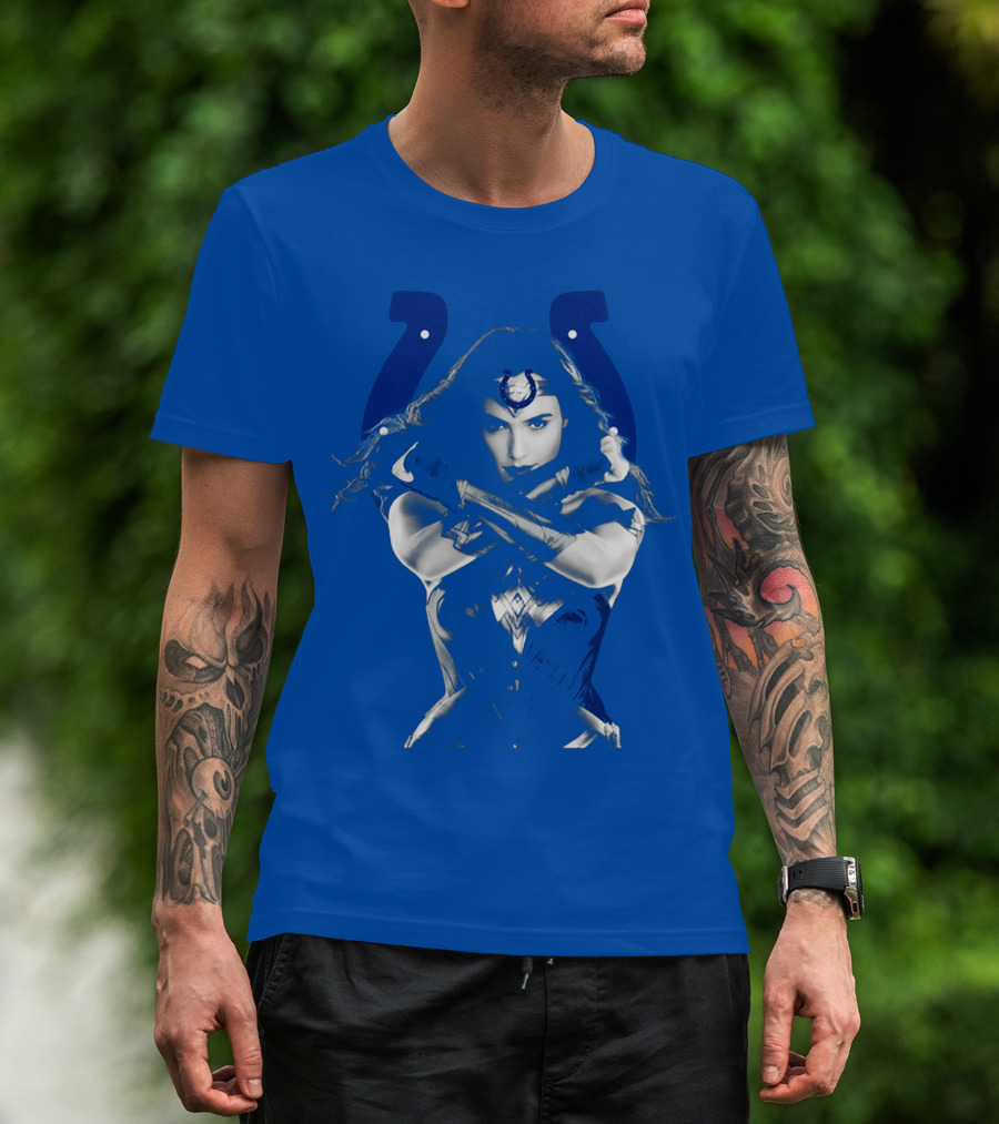 Indianapolis Colts 63 Wonder Woman Logo T-Shirt