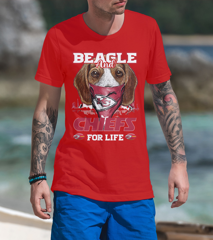 Beagle And Chiefs For Life Kansas City Chiefs T-Shirt