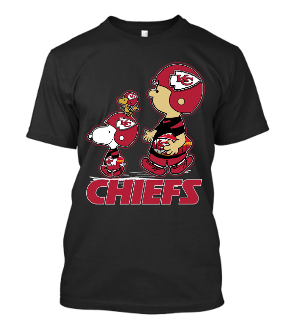 Snpfootball Peanuts Kansas City Chiefs NFL Charlie Brown Snoopy Woodstock Chiefs T-Shirt
