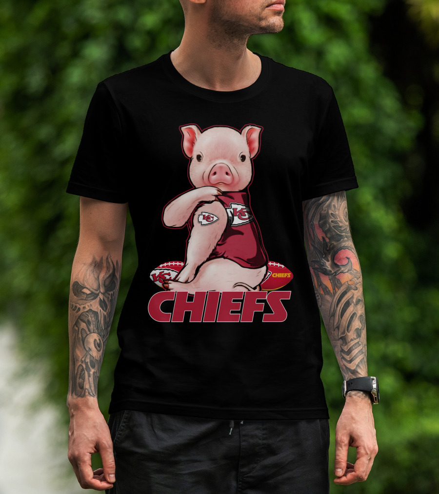Pig Chiefs Kansas City Football Fan Gear T-Shirt