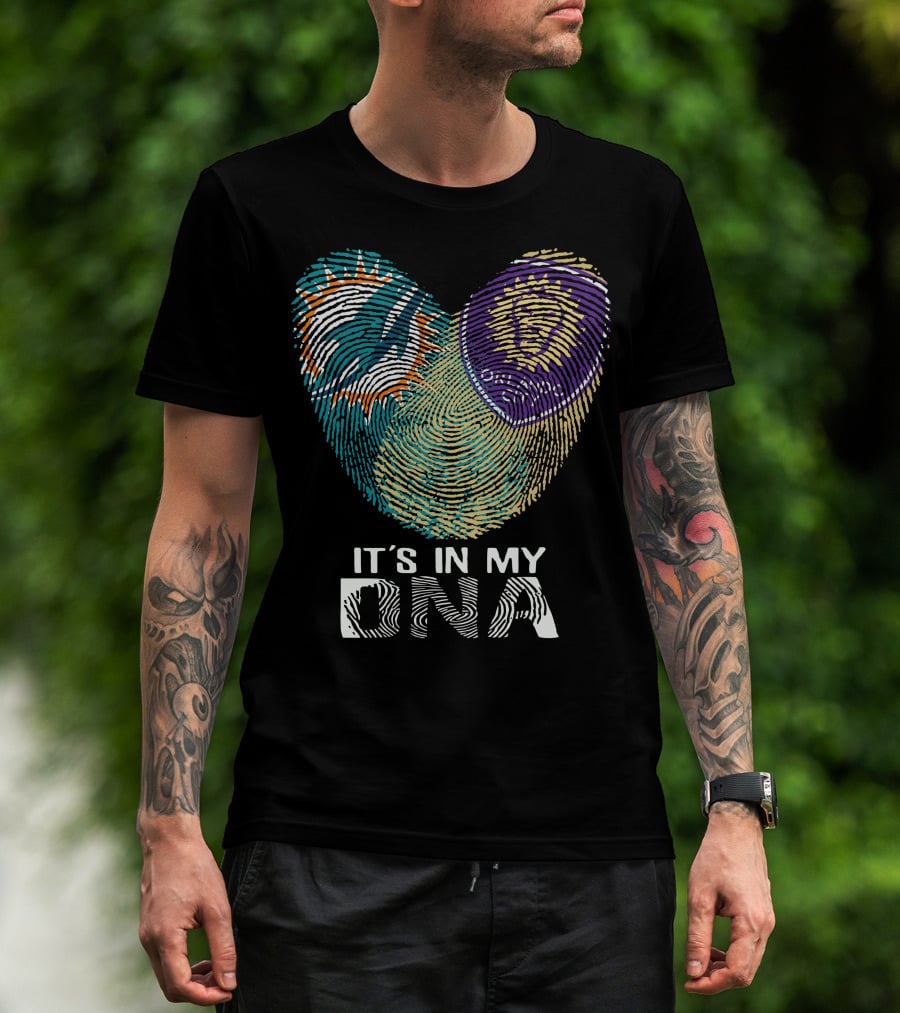 It's In My Dna Miami Dolphins Orlando City Sc T-Shirt