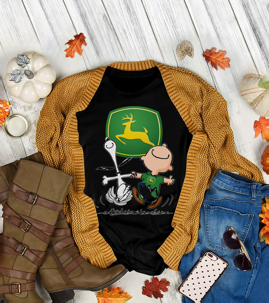 Snoopy Dance JD John Deere Peanuts T-Shirt