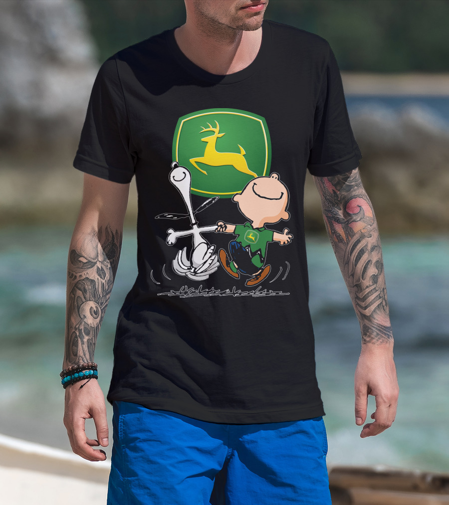 Snoopy Dance JD John Deere Peanuts T-Shirt