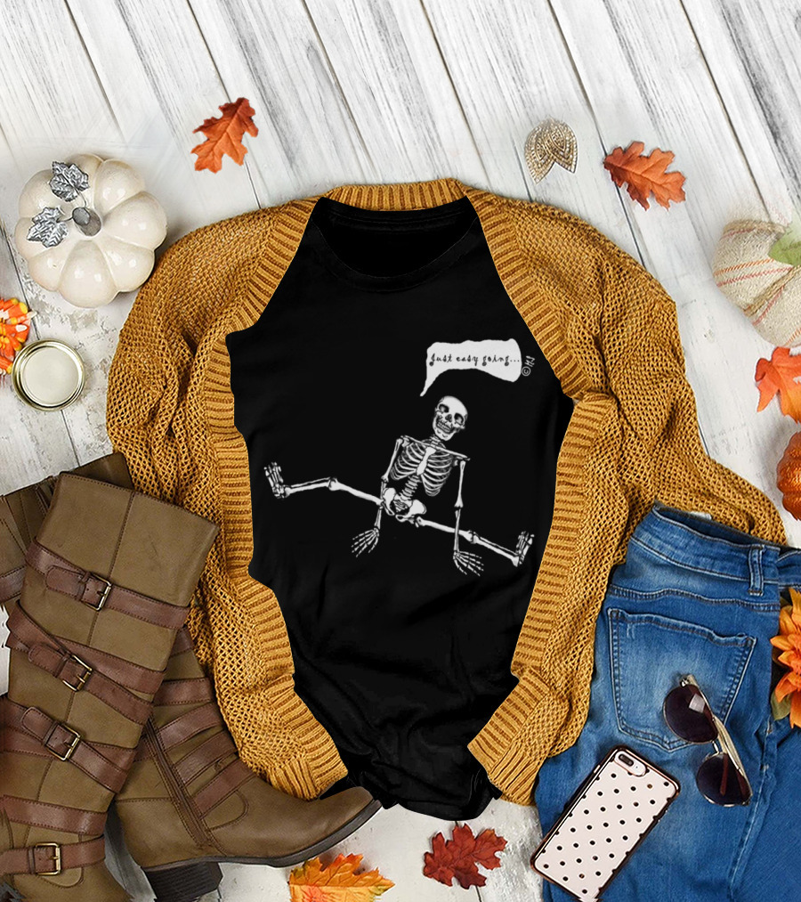 Just Easy Going Skeleton Yoga Pose T-Shirt