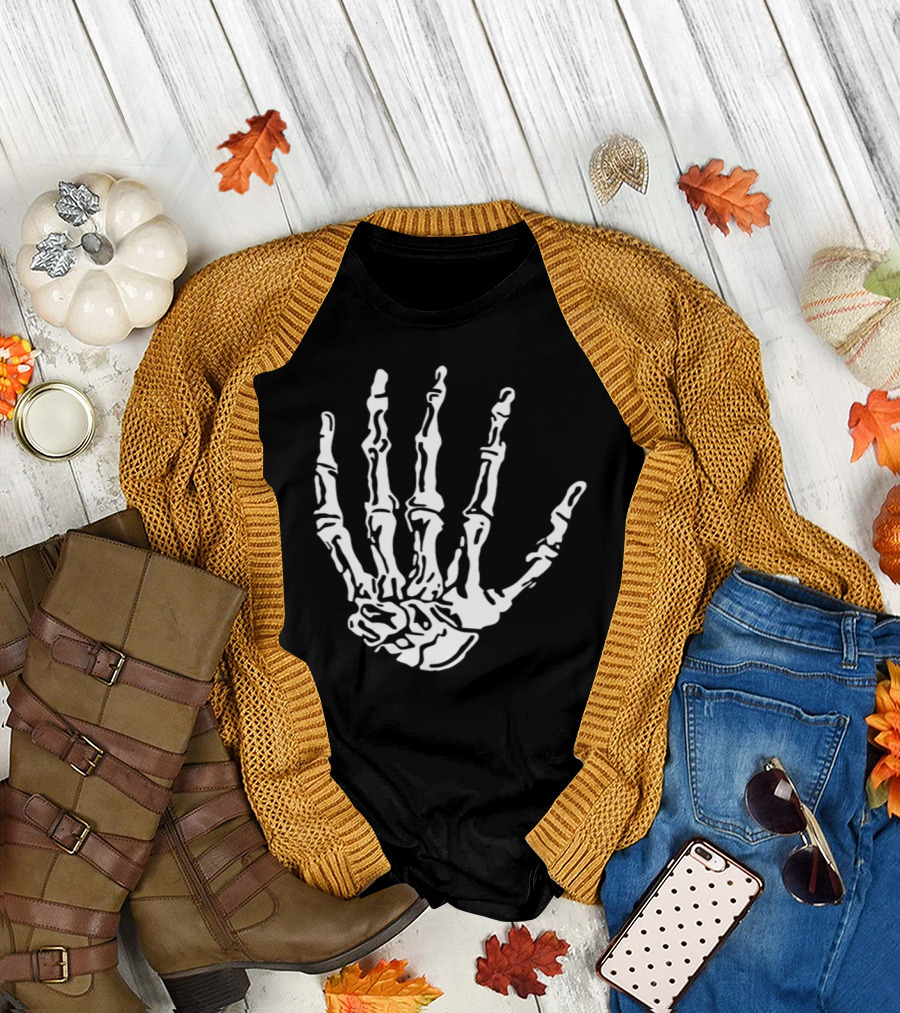 Skeleton Hand Bone Structure T-Shirt
