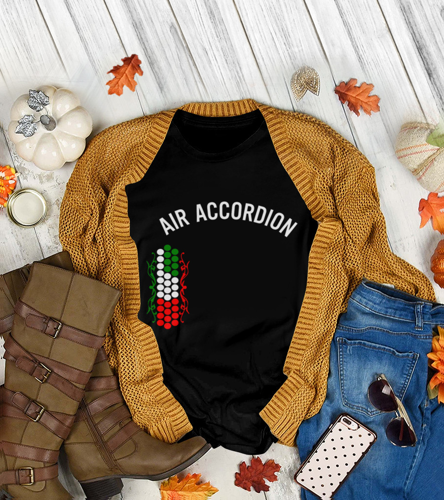 Air Accordion The Original MEXICO EDITION Mexican Flag Colors T-Shirt