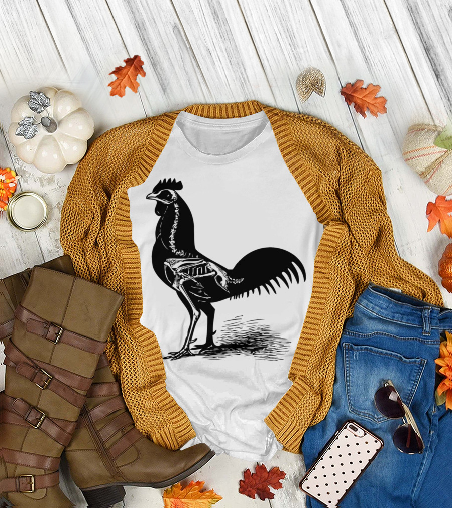 X Ray Chicken Skeleton Rooster Biology Skeleton Anatomy T-Shirt