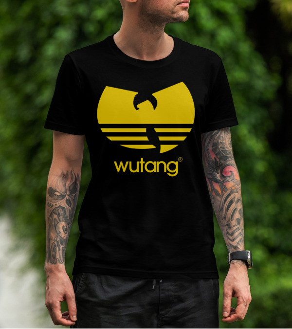 Wutang Yellow Iconic Symbol And Text T-Shirt