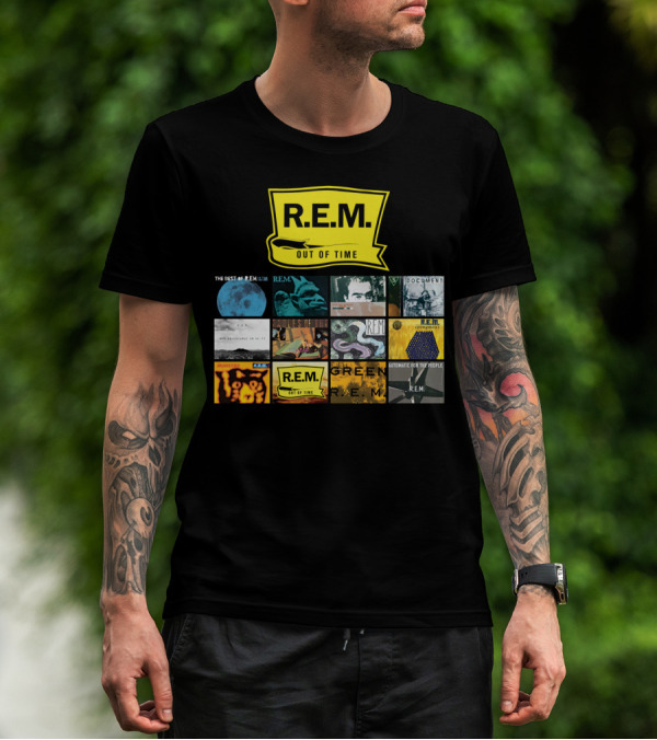 R.E.M. Out Of Time Album Covers Collection T-Shirt