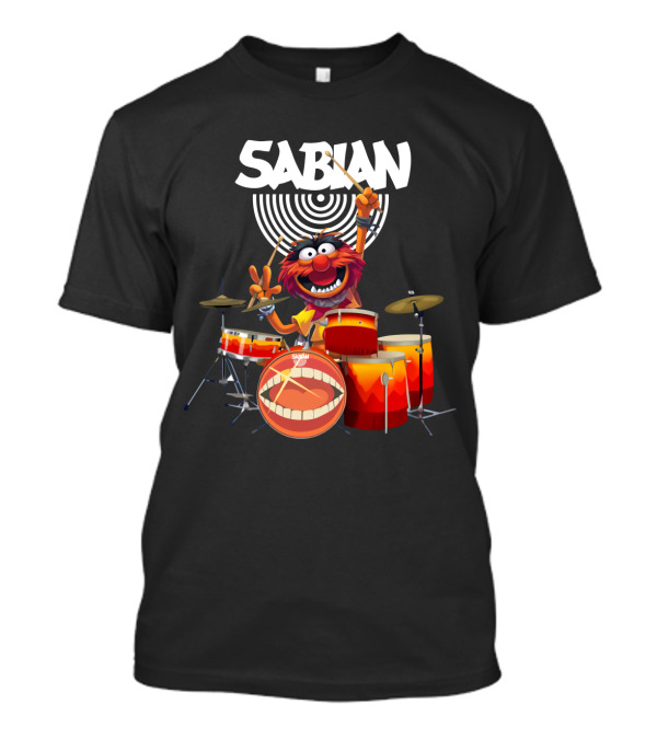 Sabian Drums The Muppet Show Animal Playing T-Shirt