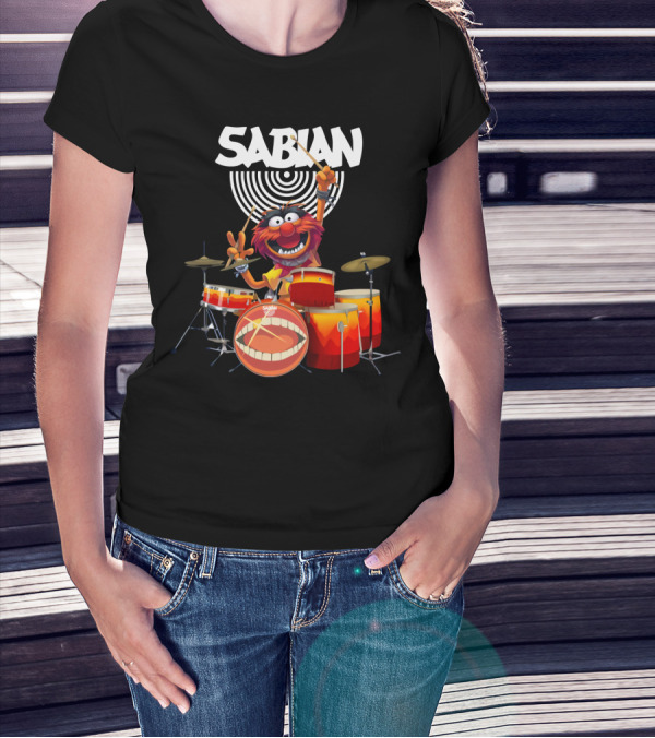 Sabian Drums The Muppet Show Animal Playing T-Shirt