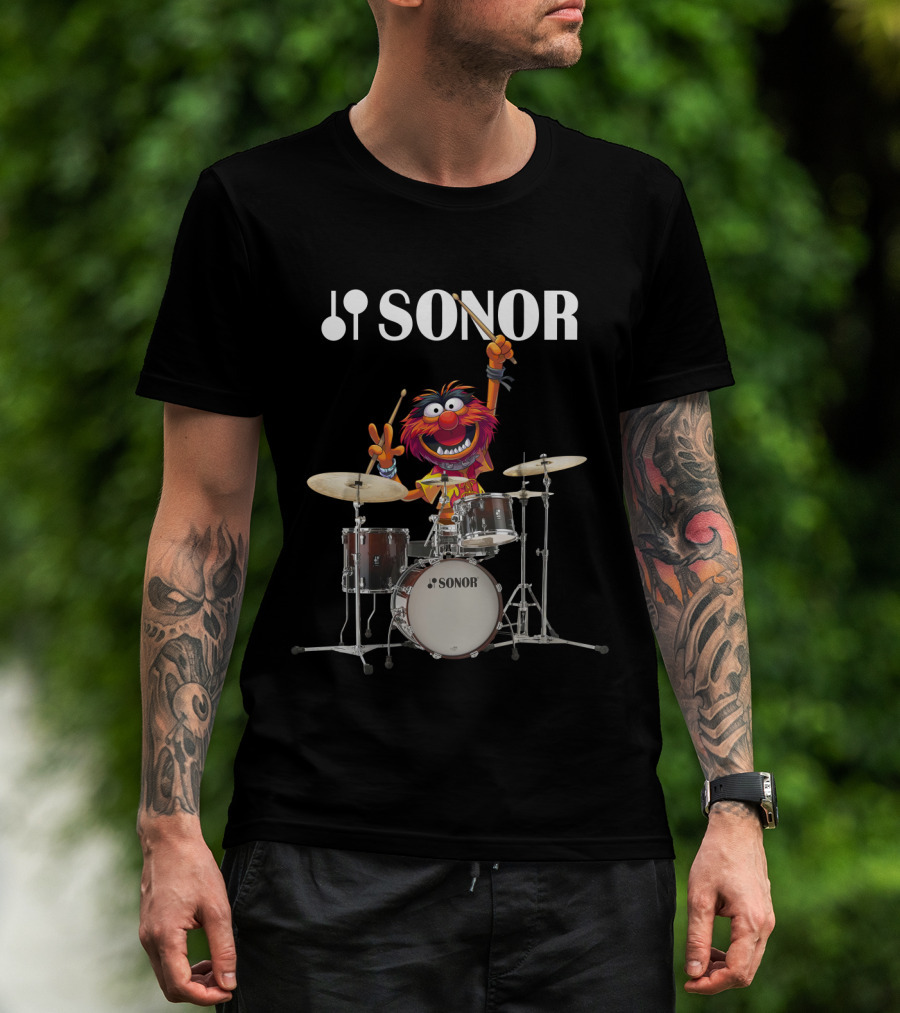 The Muppets Animal Playing Sonor Drums T-Shirt