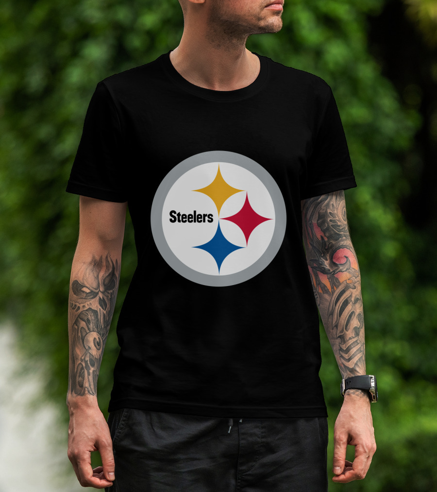 Pittsburgh Steelers Circular Emblem With Iconic Stars T-Shirt