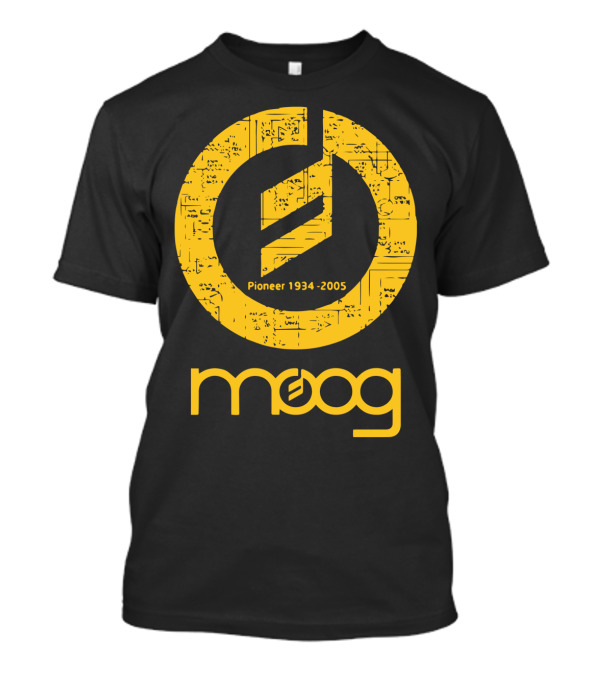 MOOG Pioneer 1934-2005 Yellow Circuitry T-Shirt