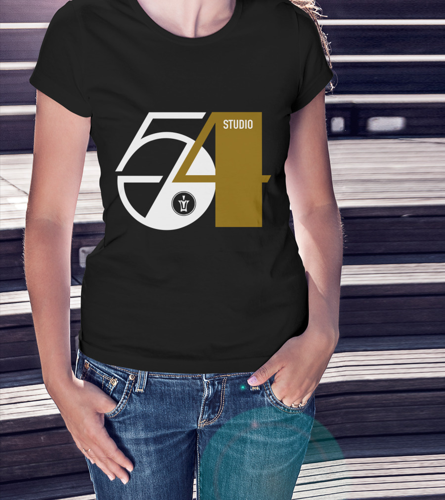 Studio 54 Disco With Vintage Style Record Label T-Shirt