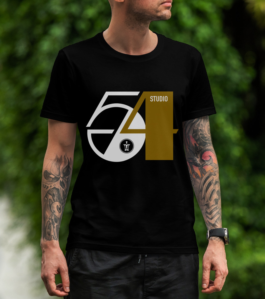 Studio 54 Disco With Vintage Style Record Label T-Shirt