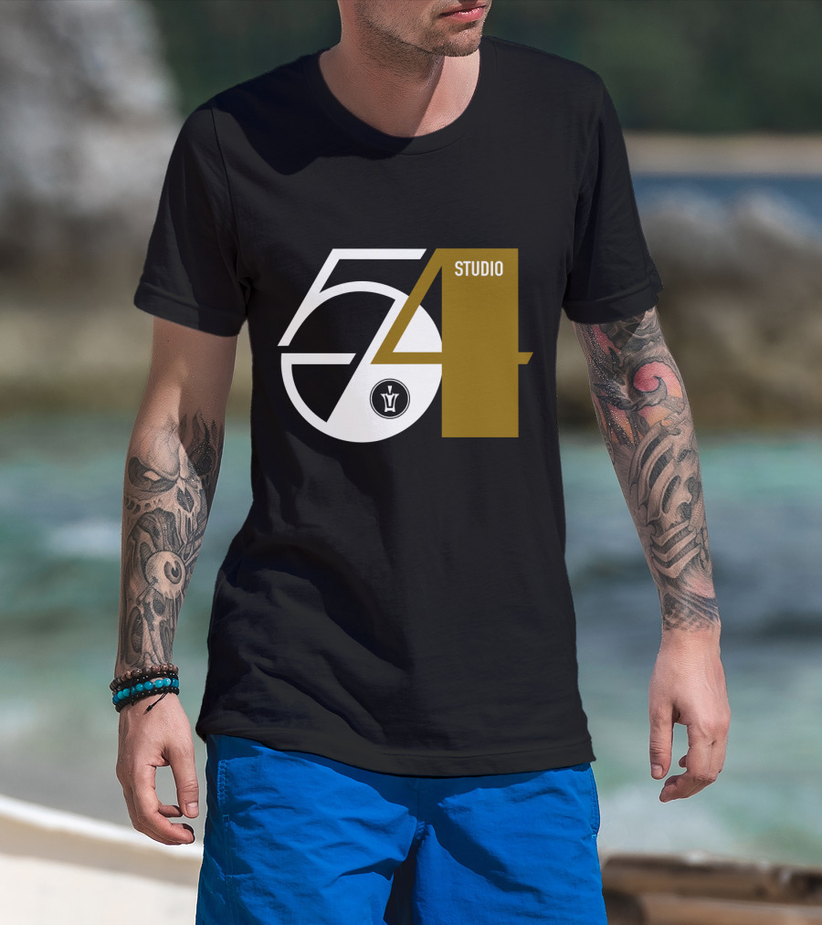 Studio 54 Disco With Vintage Style Record Label T-Shirt