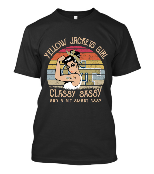 Yellow Jackets Girl Classy Sassy And A Bit Smart Assy GT Girl T-Shirt