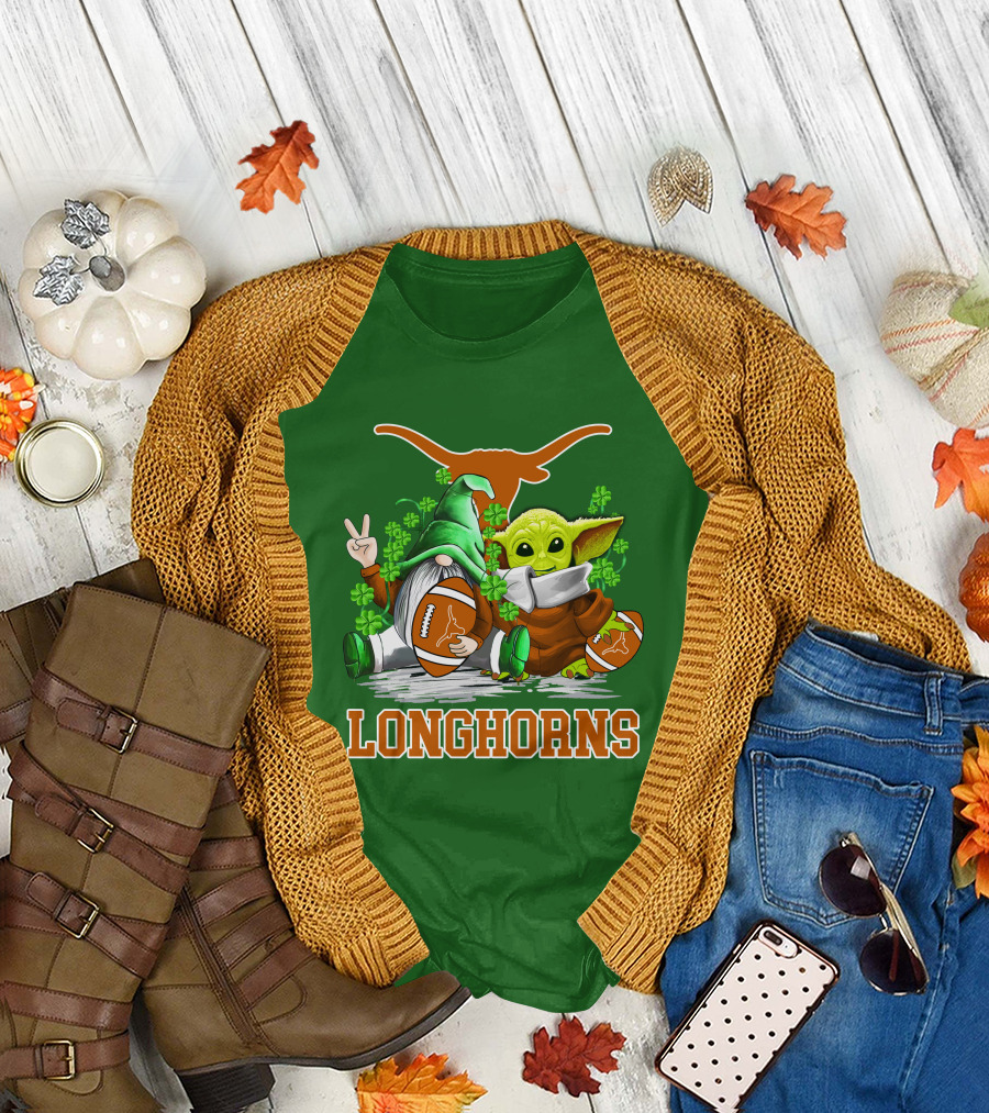 Texas Longhorns Football Patrick’s Day Longhorns Gnome Baby Jedi T-Shirt