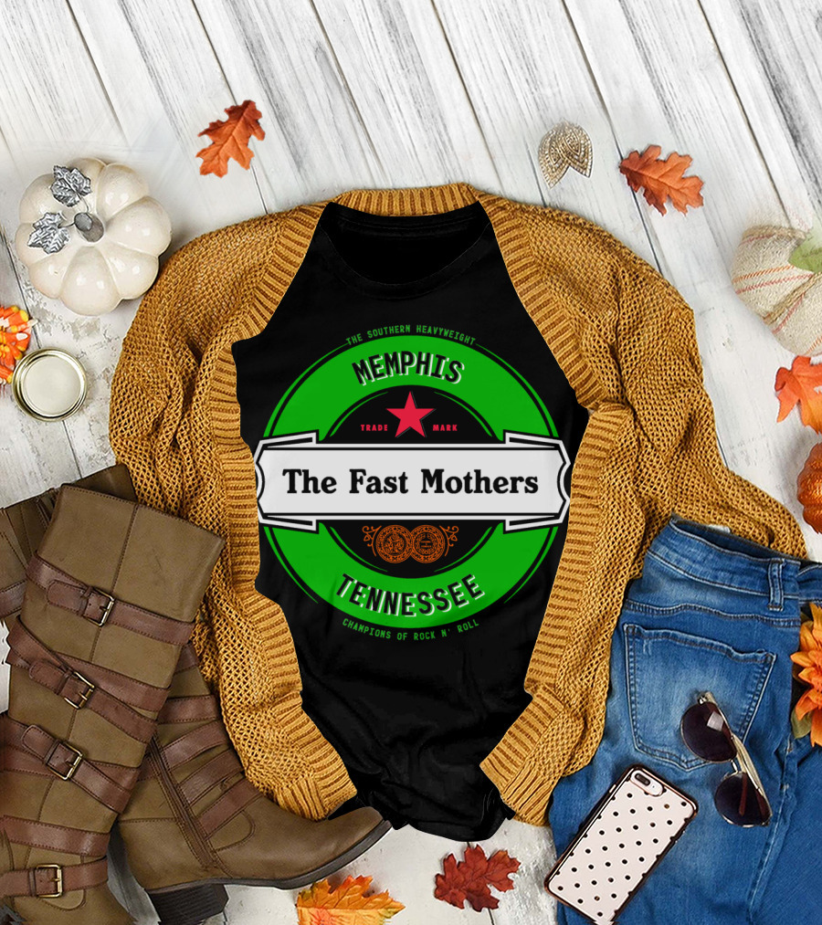 Memphis Tennessee The Fast Mothers Champions of Rock N Roll Beer Logo White Banner T-Shirt