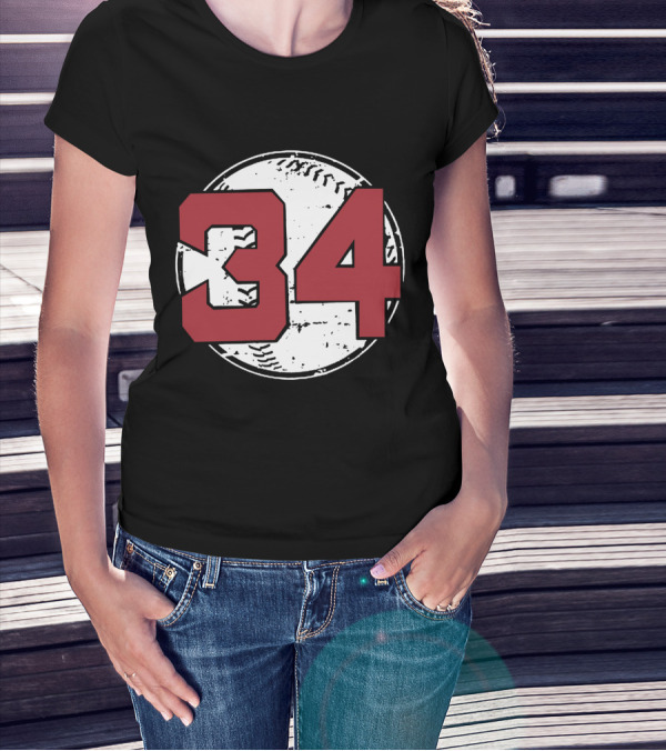 David Ortiz Big Papi Boston Red Sox Number 34 Retirement Baseball T-Shirt