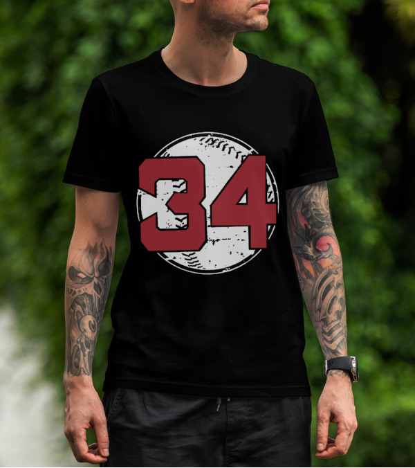 David Ortiz Big Papi Boston Red Sox Number 34 Retirement Baseball T-Shirt
