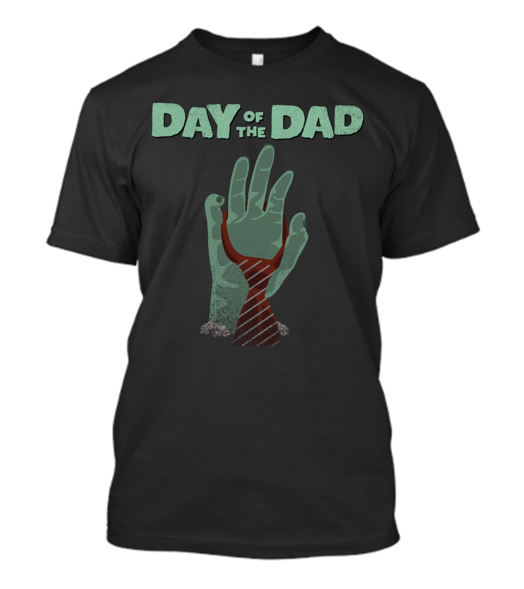 Day Of The Dad Zombie Rise With Striped Tie T-Shirt