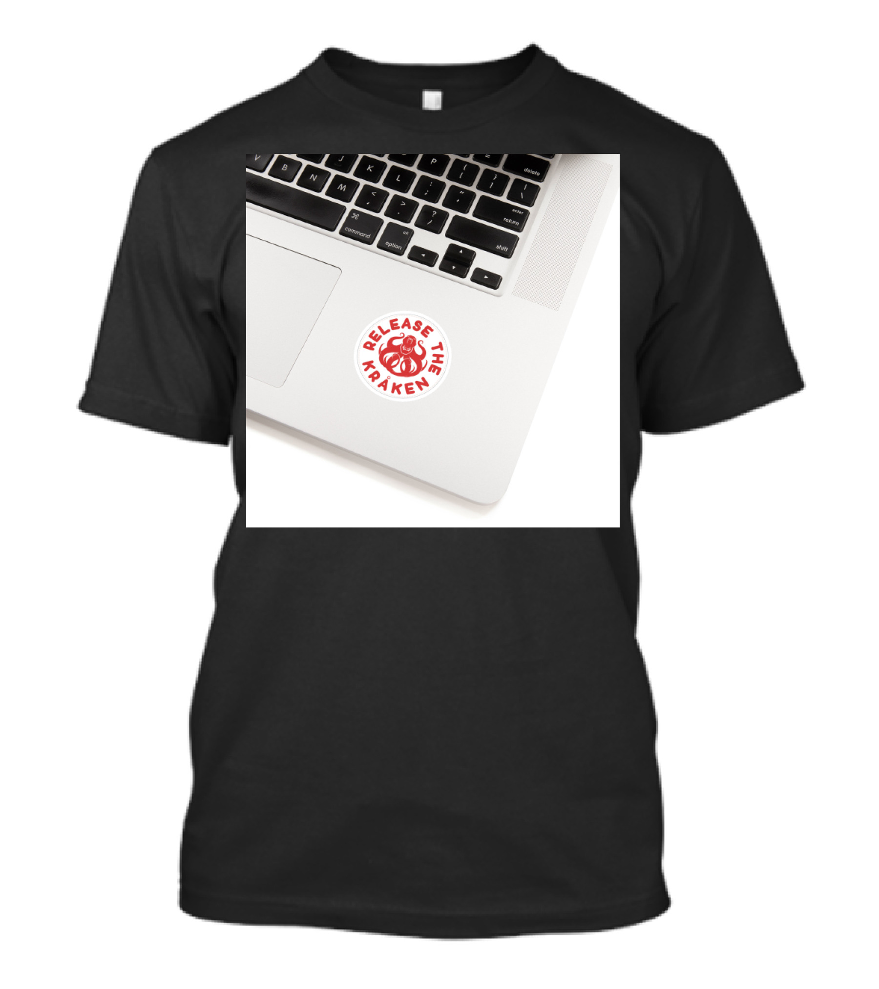 Release The Kraken Octopus Sticker On Laptop T-Shirt