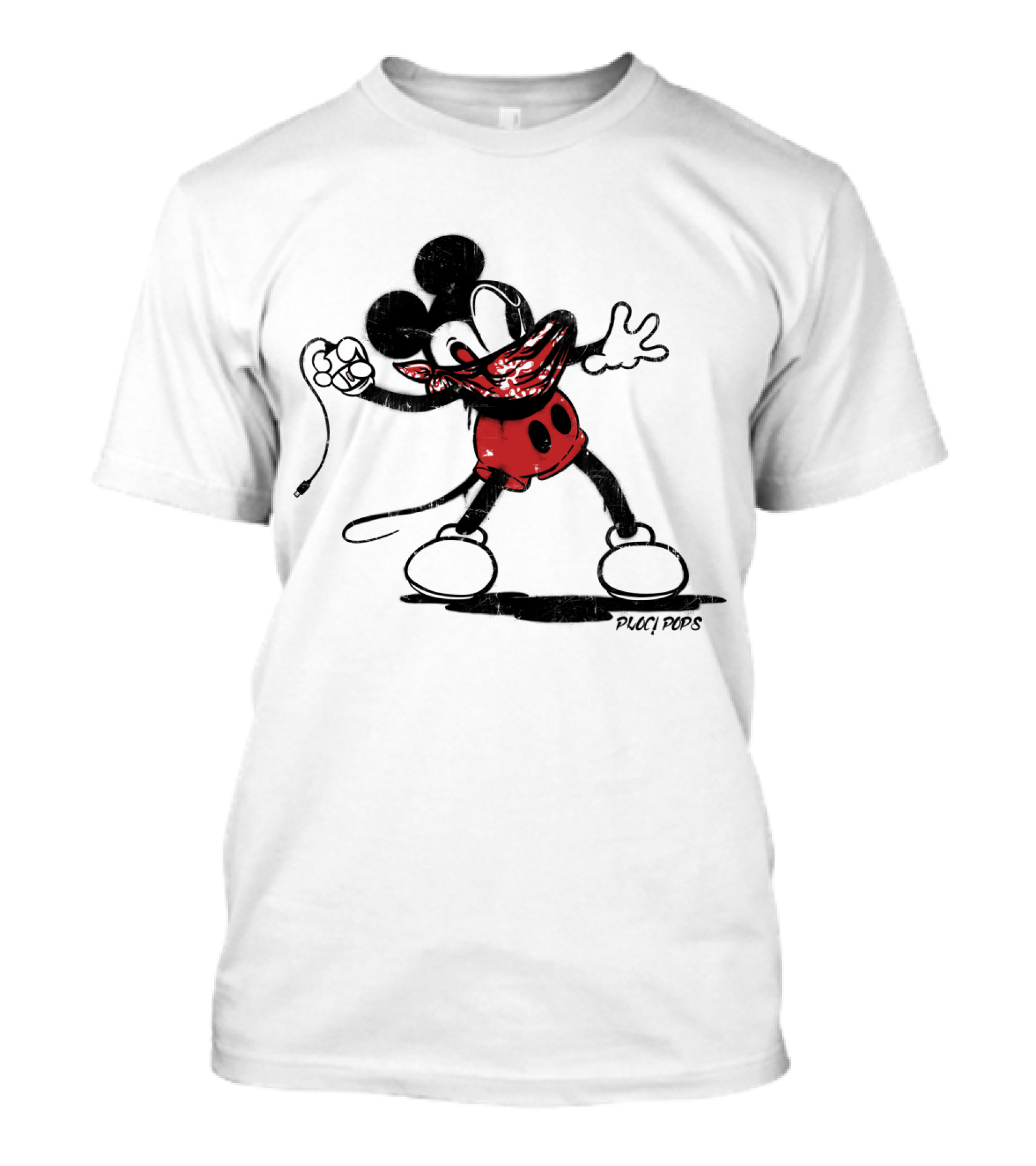 Banksy Mouse Red Bandana Pucci Pops T-Shirt