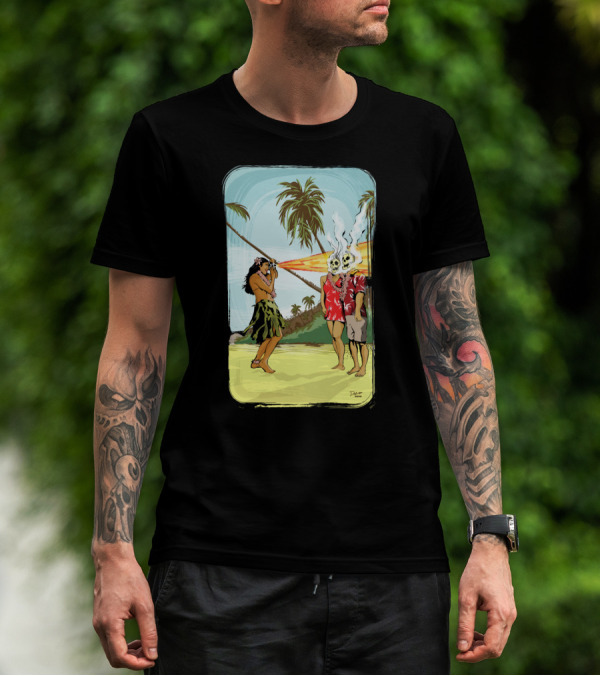 Hawaii Tourist Trap Camera Beams Skull Island Retro T-Shirt
