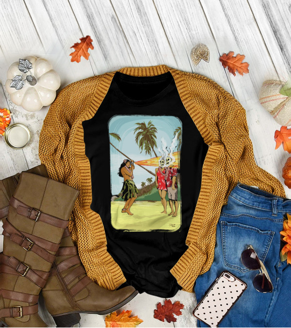 Hawaii Tourist Trap Camera Beams Skull Island Retro T-Shirt