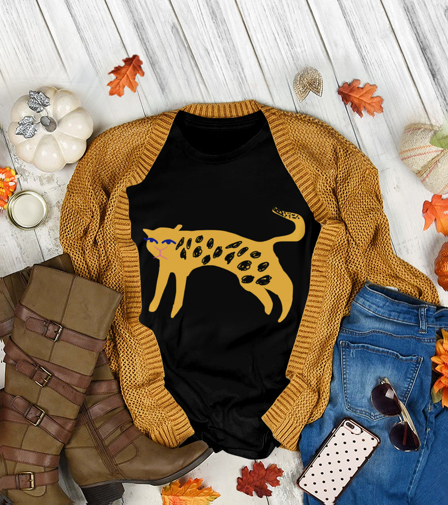 BIG CAT Yellow Leopard T-Shirt