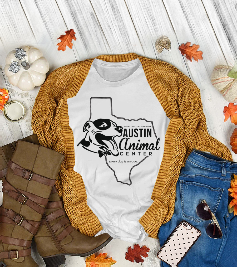 Austin Animal Center Unique Dog Adoption Foster Volunteer Program Texas T-Shirt