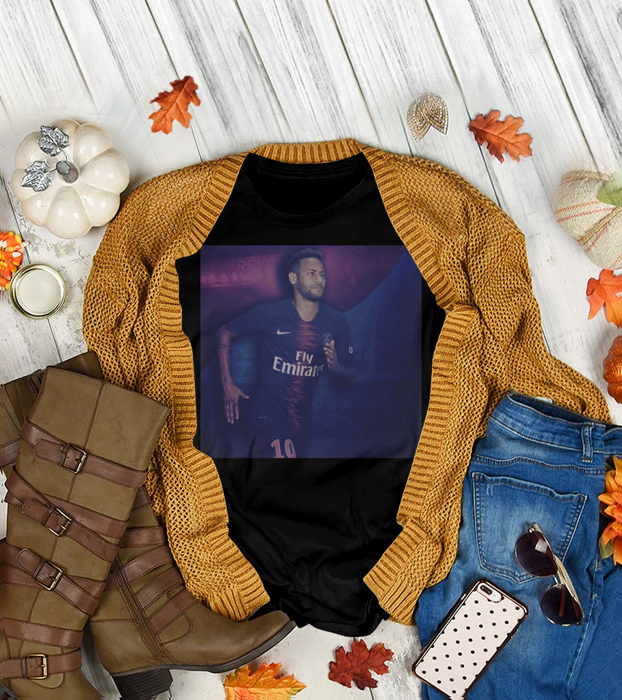 Neymar Paris Saint Germain Fly Emirates Number 10 T-Shirt