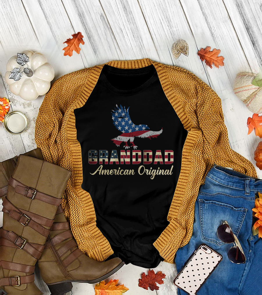 Grandad American Original Patriotic Eagle T-Shirt