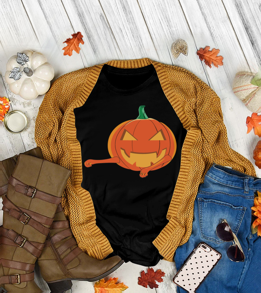 Halloween Pumpkin Floss Dance Kids Sign Youth Dance Jack-O'-Lantern T-Shirt
