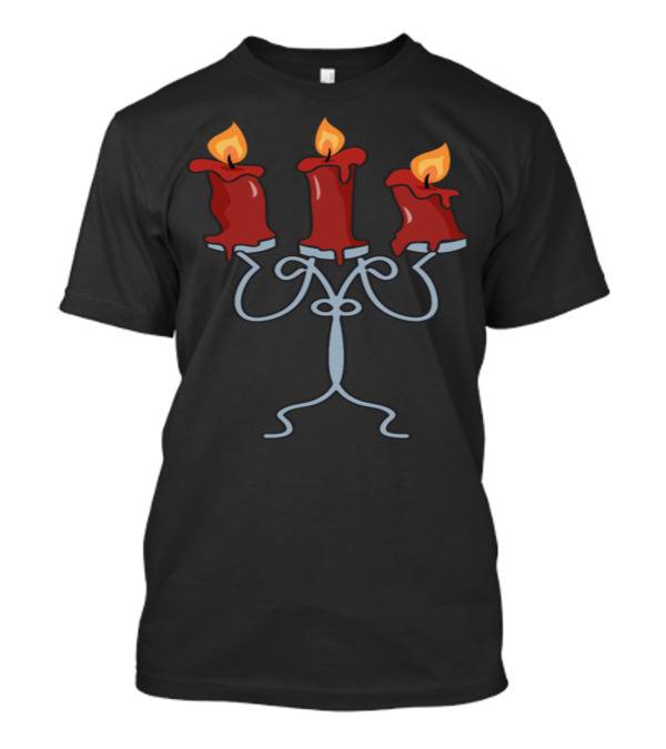 Happy Halloween Red Candlestick Candle Holder Trio T-Shirt