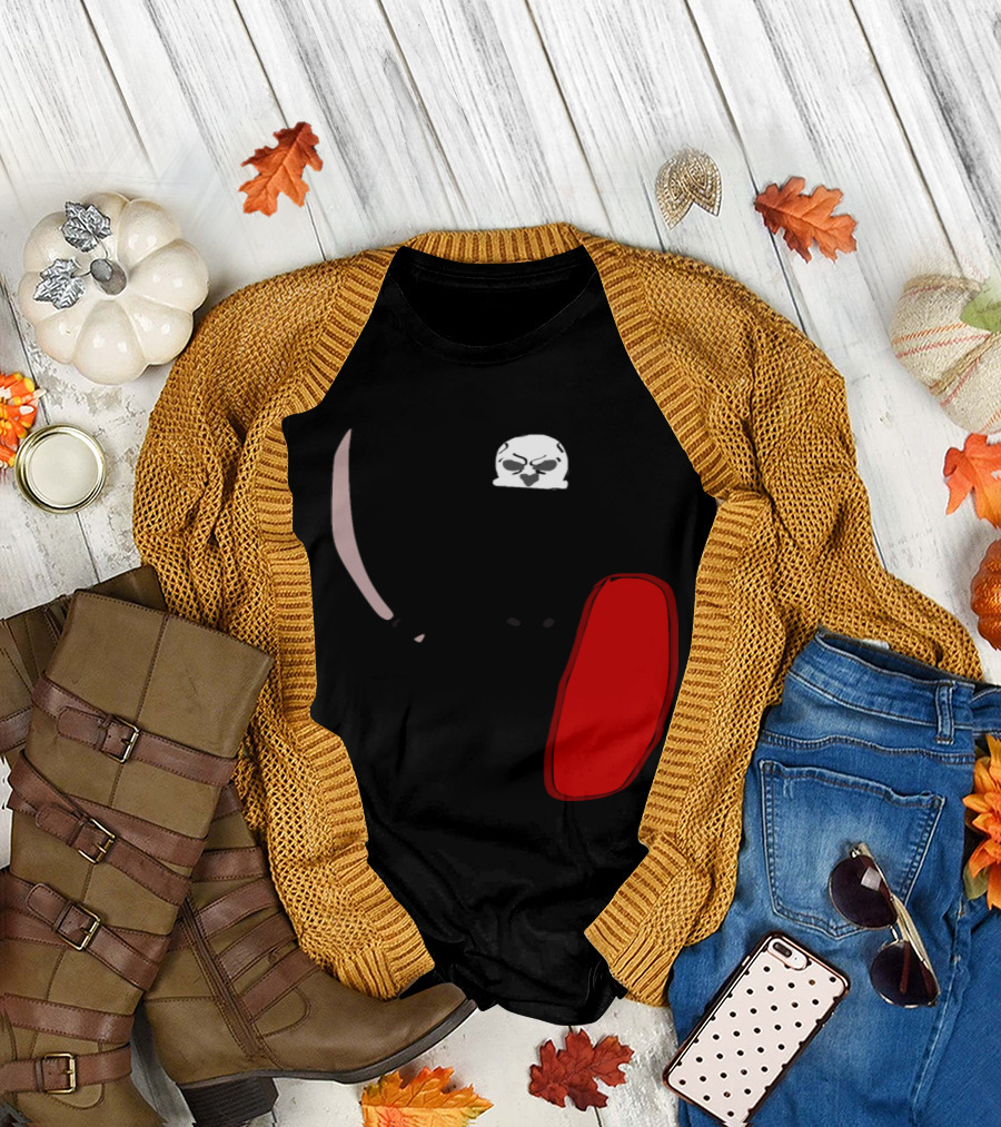 Skeleton Warrior with Sword and Red Shield T-Shirt