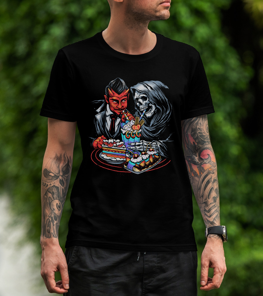 Devil's Treat Skeleton Dessert Feast T-Shirt