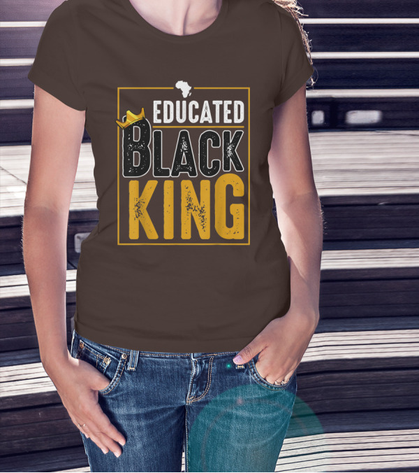 Educated Black King Africa Crown T-Shirt
