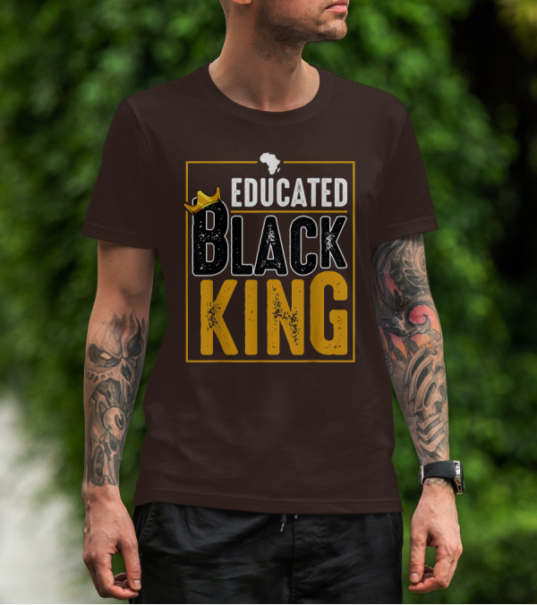 Educated Black King Africa Crown T-Shirt