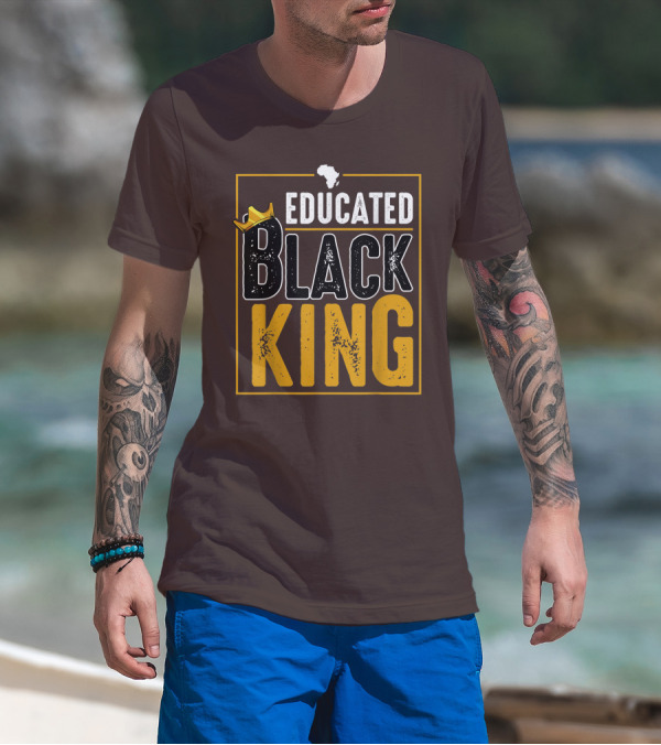 Educated Black King Africa Crown T-Shirt