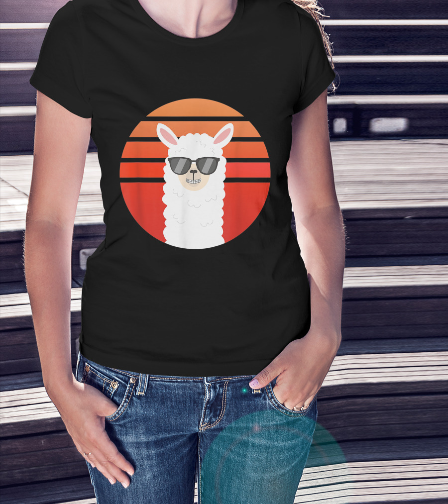 Alpaca Grin Sunset Shades T-Shirt