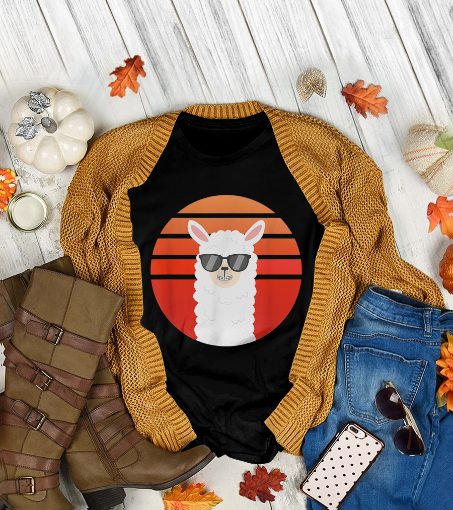 Alpaca Grin Sunset Shades T-Shirt