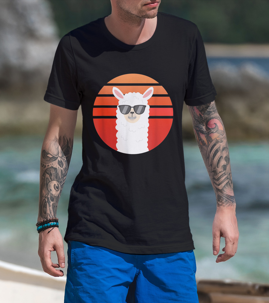 Alpaca Grin Sunset Shades T-Shirt