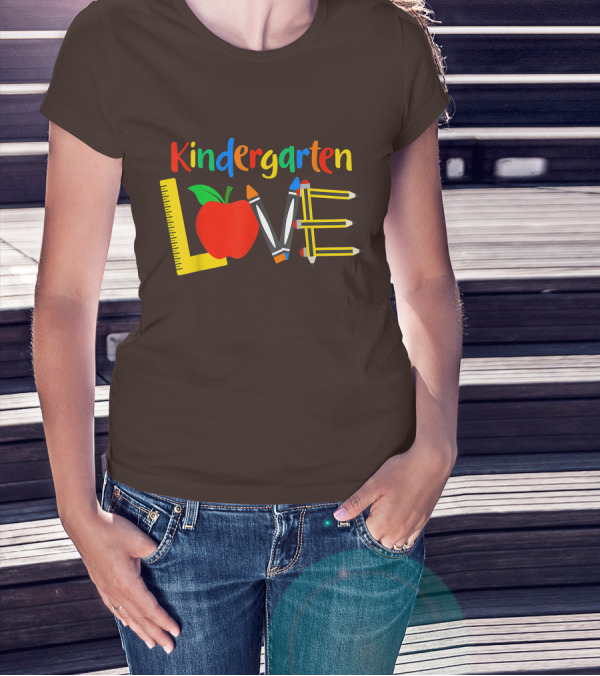 Kindergarten Love Teacher Student Classroom Tools T-Shirt