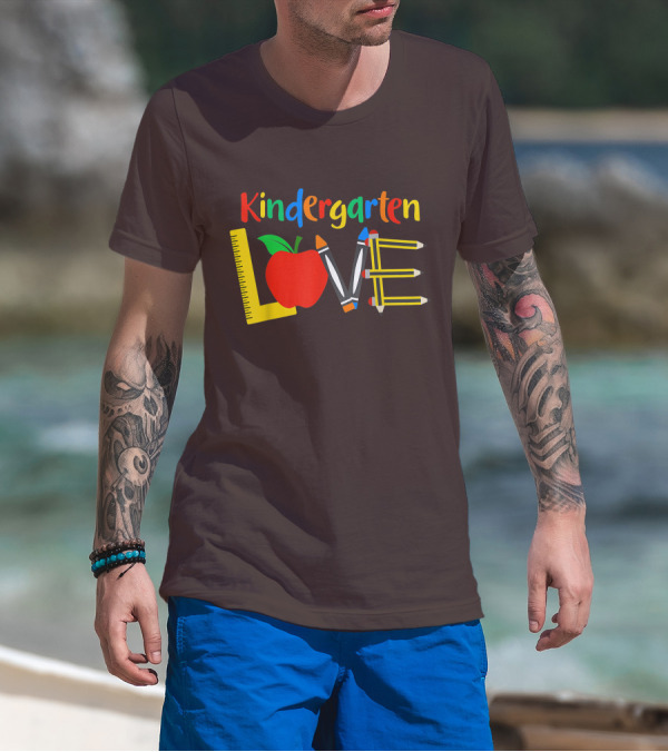 Kindergarten Love Teacher Student Classroom Tools T-Shirt